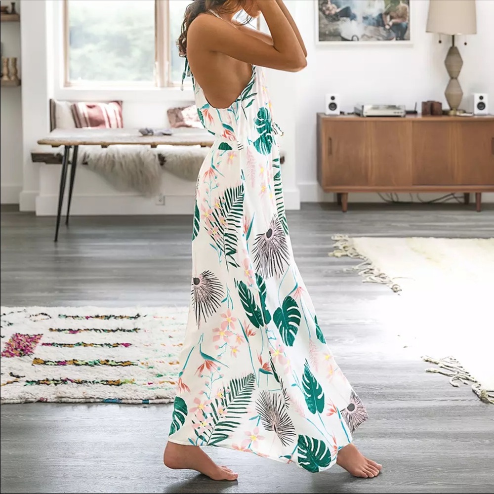 New! Leafy 🥬 bohemian maxi dress. - Picture 2 of 4